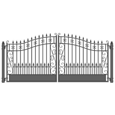 ALEKO 16 ft. Venice Style Iron Wrought Dual Swing Driveway Gate DG16VEND-UNB